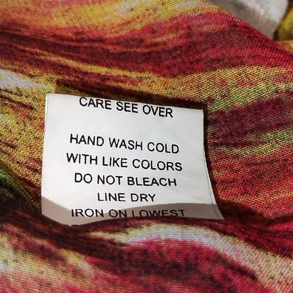 Ny collection women's bat sleeve sheer colorful top Size: 3X - Picture 4 of 5